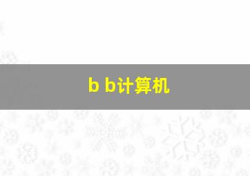 b b计算机